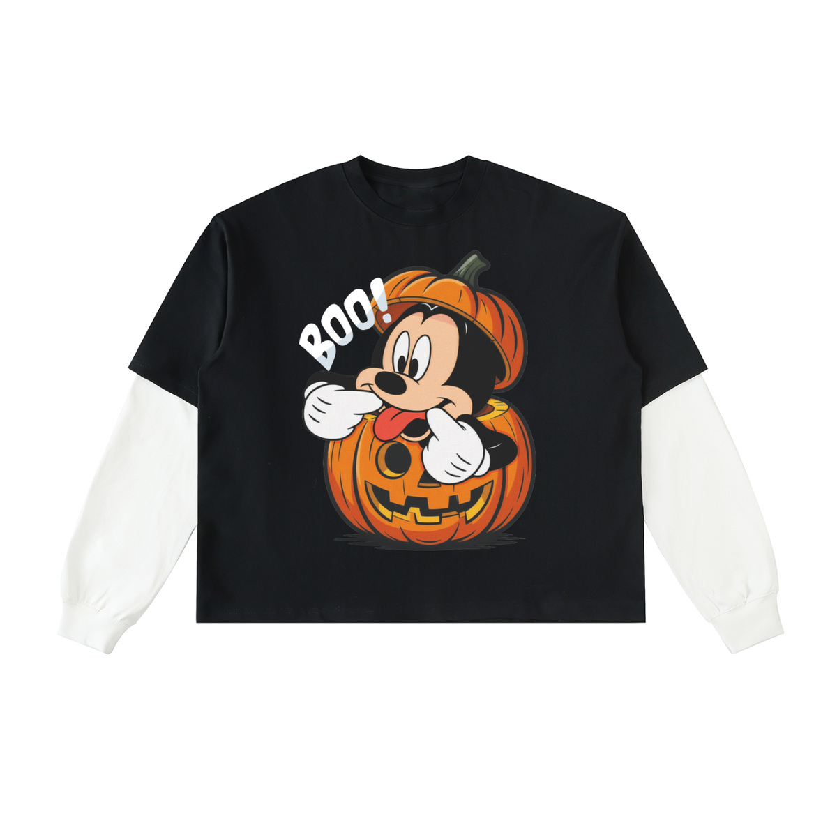 MICKEY PUMPKIN LAYERED LONG SLEEVE