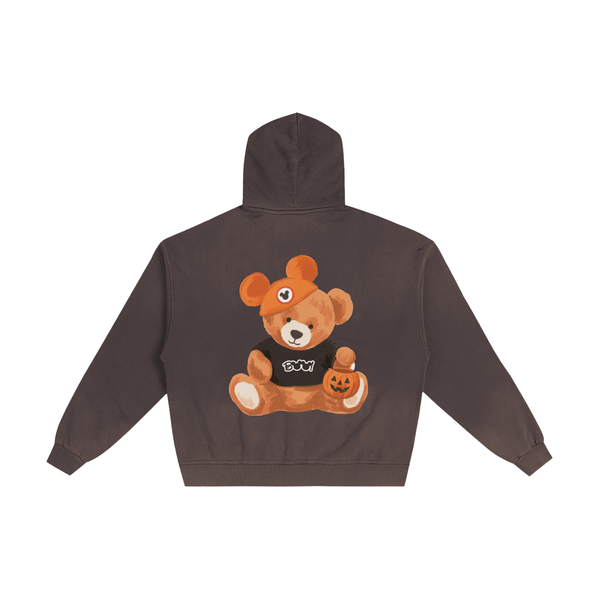 BROWN BOO BEAR ZIP-UP