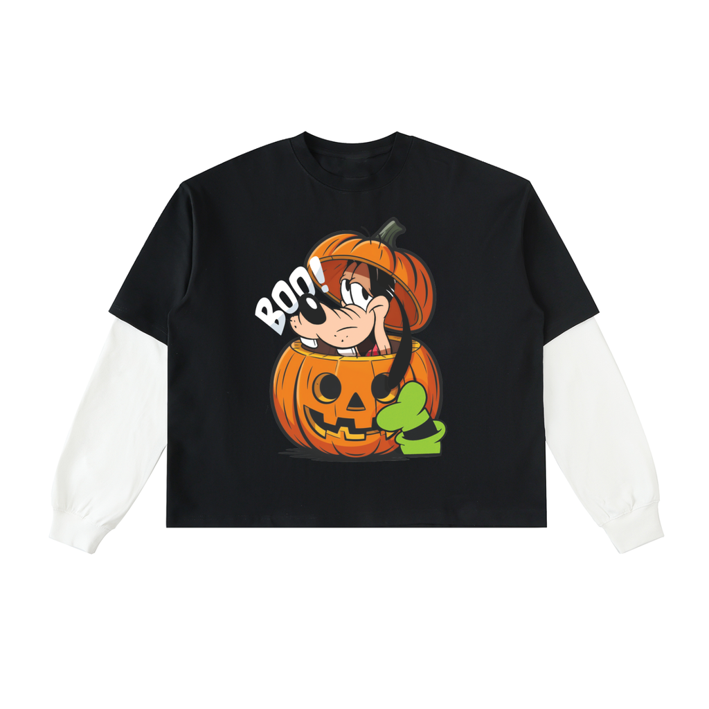 GOOFY PUMPKIN LAYERED LONG SLEEVE